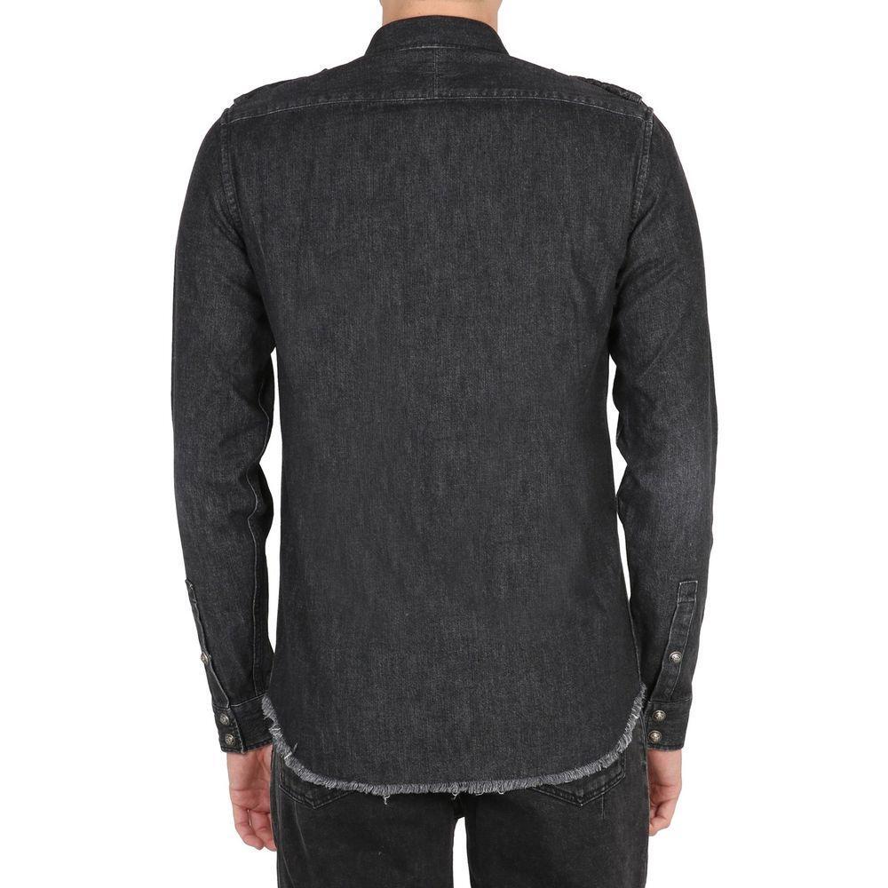 Balmain Black Denim Shirt