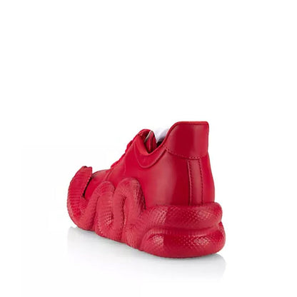Giuseppe Zanotti Red Calfskin Chunky Sneakers