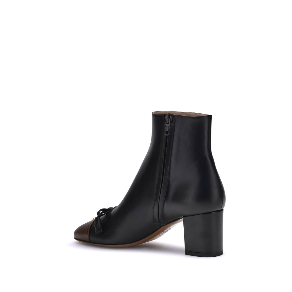 Valentino Garavani Black Goatskin Ankle Boots