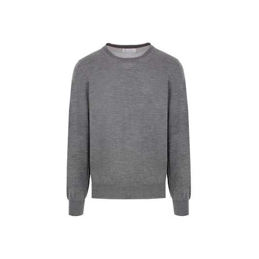 Brunello Cucinelli Gray Cashmere Men Sweater BR-15786-IT48 | M