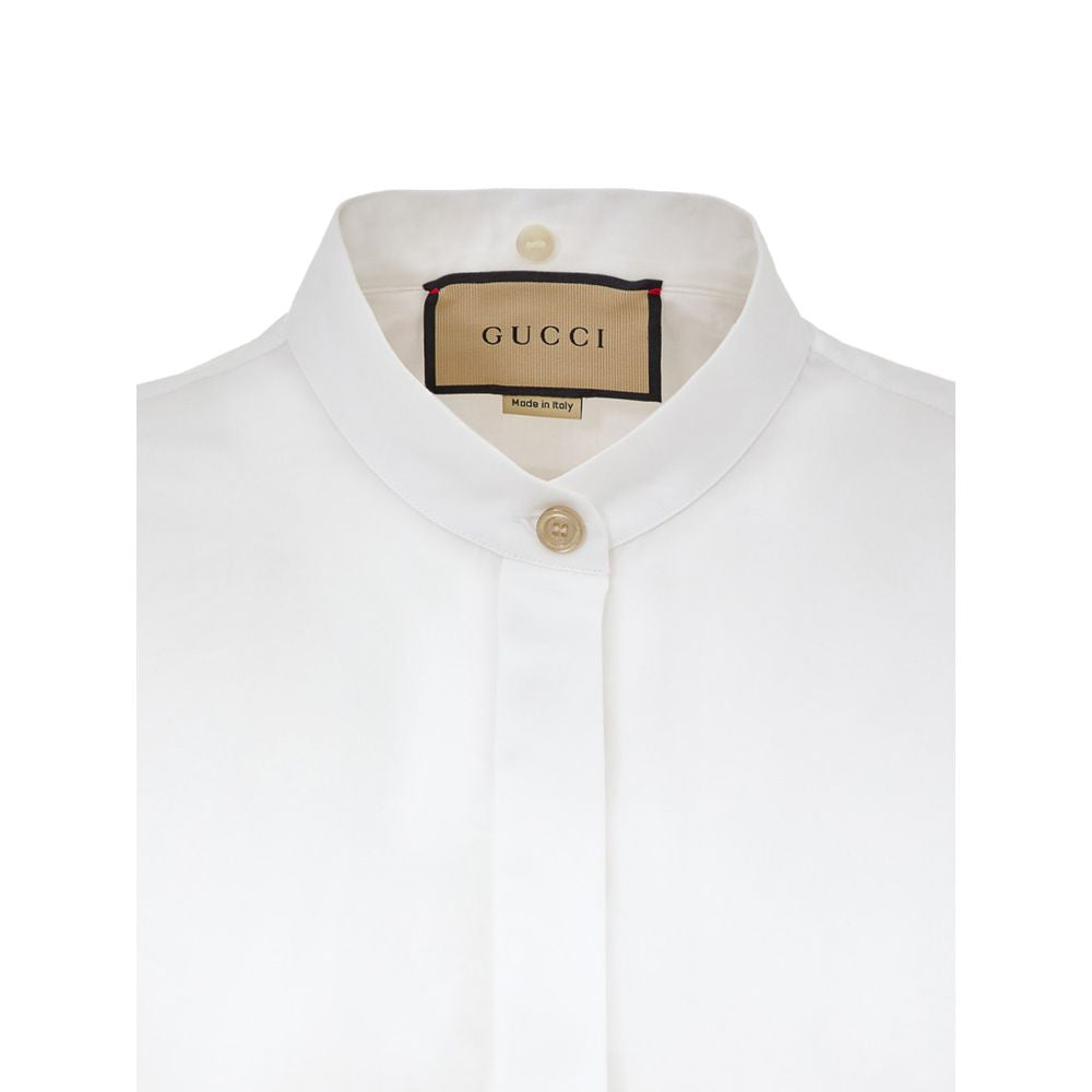 Gucci White Cotton Dress Shirt