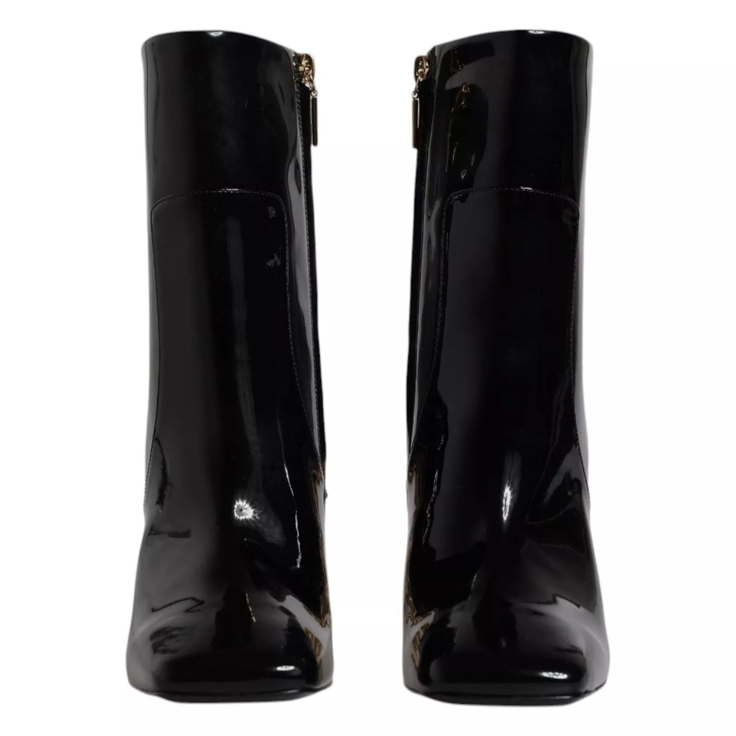 Dolce & Gabbana Black Jackie Leather Mid Calf Boots Shoes