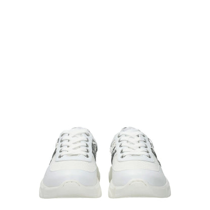 Love Moschino White Fabric Chunky Sneakers