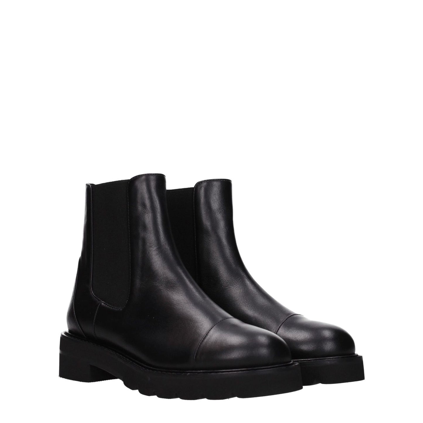 Stuart Weitzman Black Leather Ankle Boots