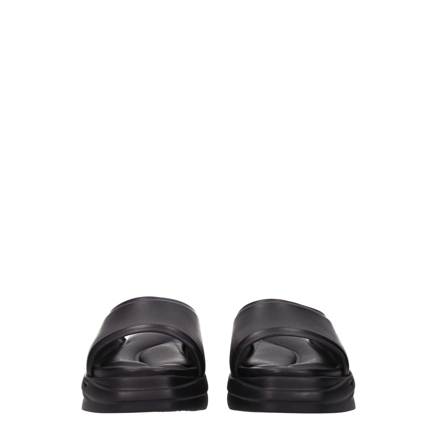 Alyx Black Leather Slippers