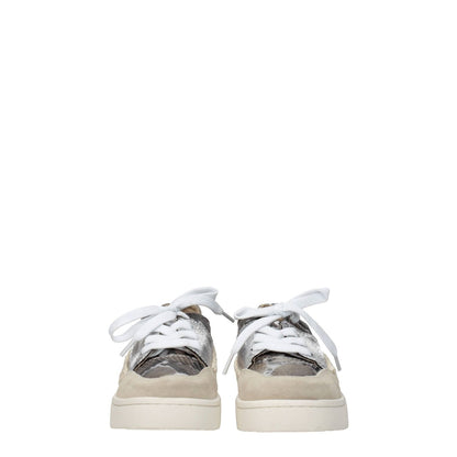 Mou Gray Leather Low Top Sneakers