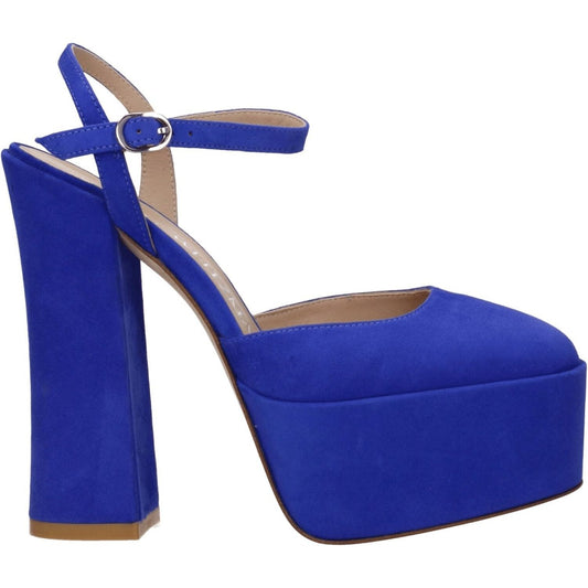 Stuart Weitzman Blue Leather Platforms ST-8547258368265-EU37/US7