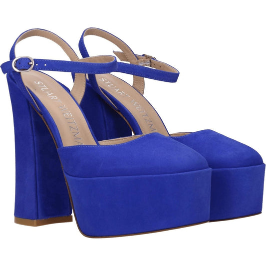 Stuart Weitzman Blue Leather Platforms ST-8547258368265-EU37/US7