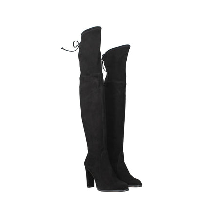Stuart Weitzman Black Leather Over The Knee
