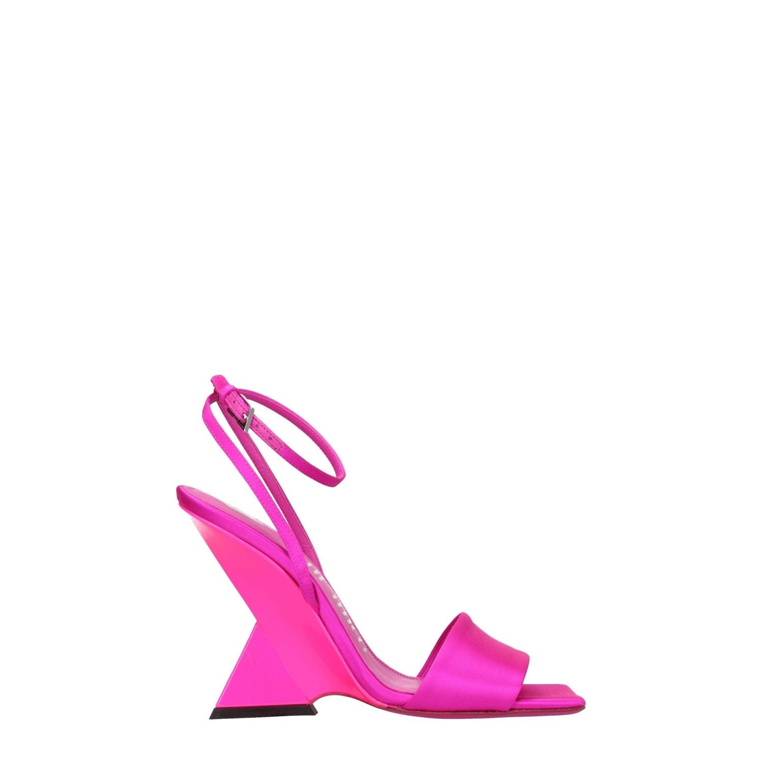The Attico Pink Satin Platform Sandals