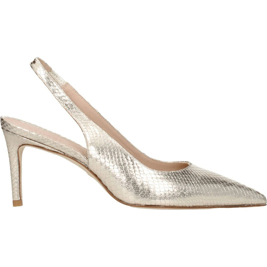 Stuart Weitzman Gold Leather High Heel Pumps ST-8547288154377-EU37/US7