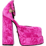 Versace Pink Velvet Platforms VE-8547291267337-EU36/US6