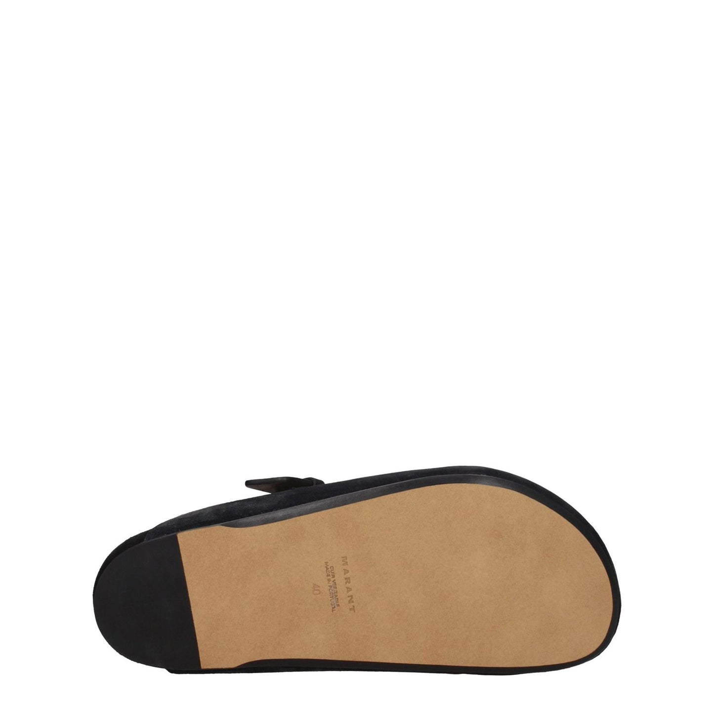 Isabel Marant Black Leather Slippers