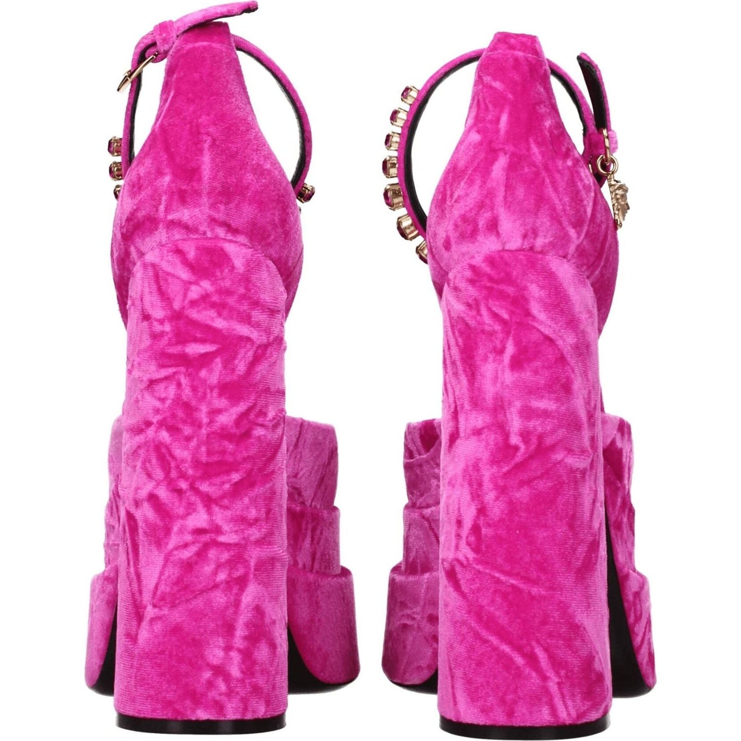 Versace Pink Velvet Platforms VE-8547291267337-EU36/US6