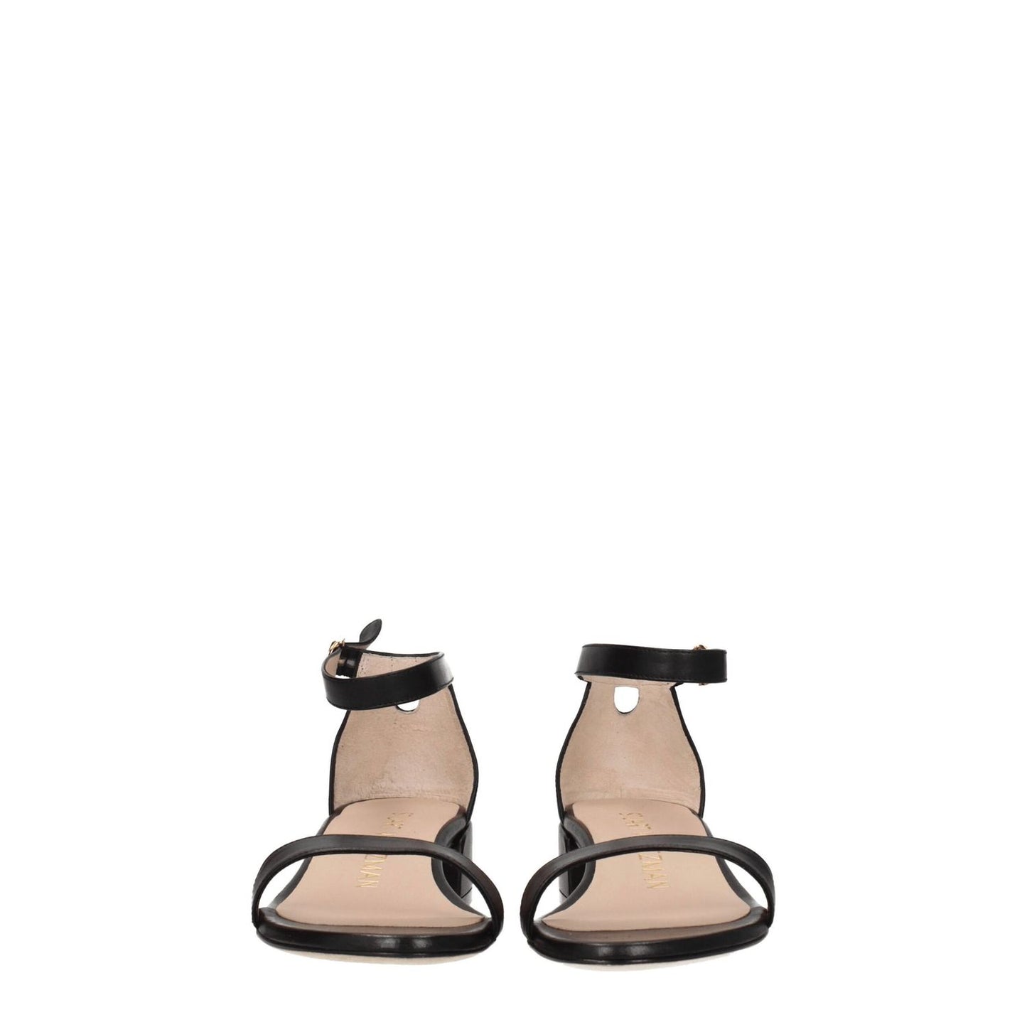 Stuart Weitzman Black Leather Sandals