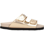 Palm Angels Gold Leather Slippers Sandals PA-8547326394633-EU36/US6