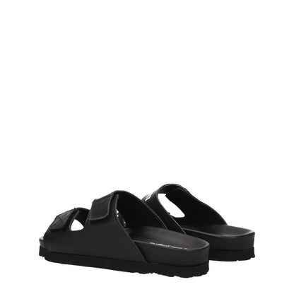 Palm Angels Black Leather Sandals
