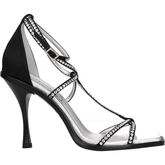 Dsquared² Black Satin Stiletto Heels Sandals DS-8547362308361-EU40/US10