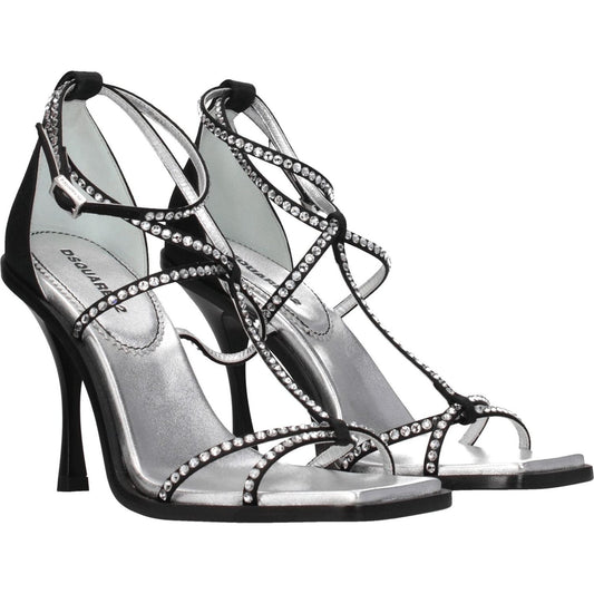 Dsquared² Black Satin Stiletto Heels Sandals DS-8547362308361-EU40/US10