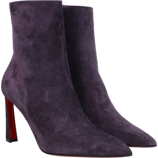 Christian Louboutin Purple Leather Ankle Boots LO-8547413950729-EU36/US6