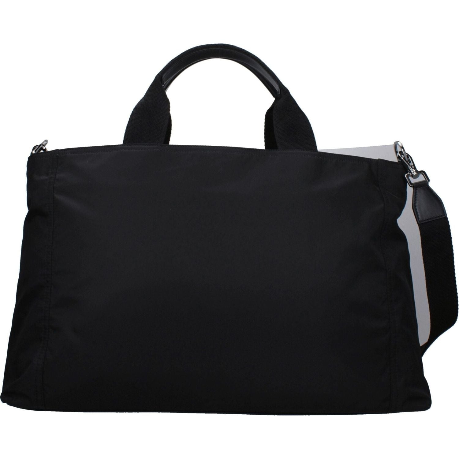 Front view with bag zipped and handles upright.