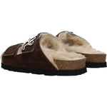 Palm Angels Brown Leather Slippers Sandals PA-8547450421513-EU40/US10