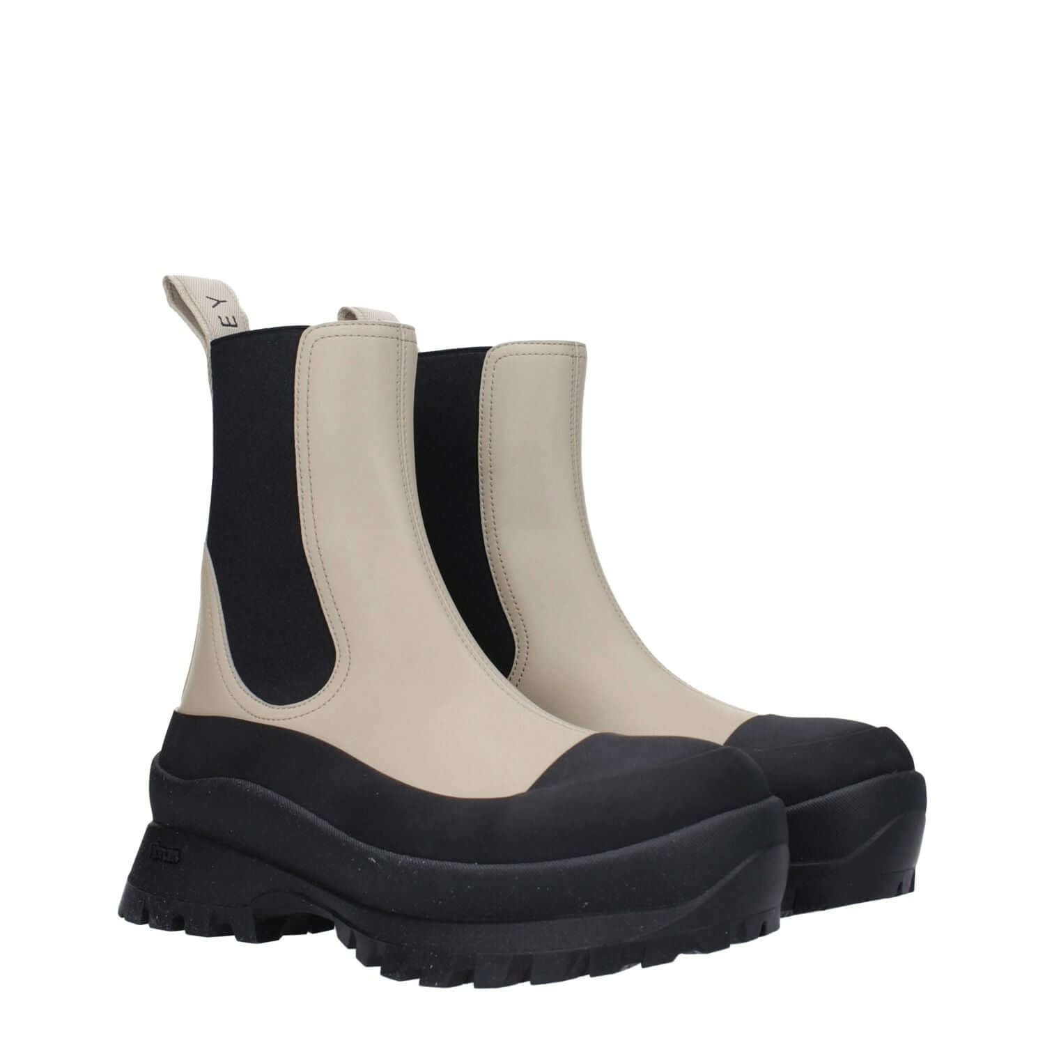 Stella McCartney Black Leather Ankle Boots