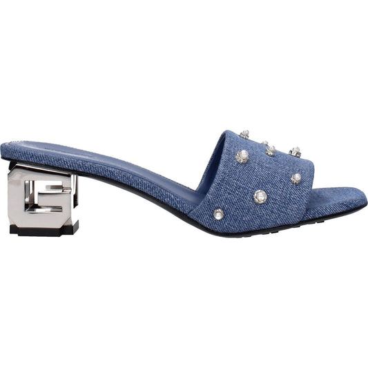 Givenchy Blue Fabric Flat Sandals