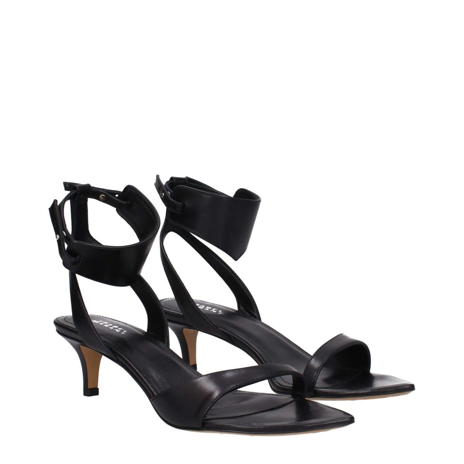 Isabel Marant Black Leather Sandals