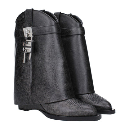 Givenchy Black Leather Ankle Boots
