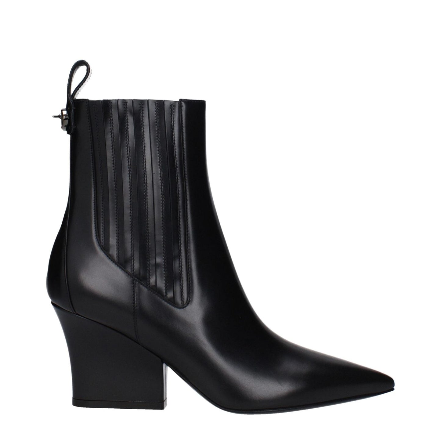 Valentino Garavani Black Leather Ankle Boots VA-9496736760073-EU37/US7