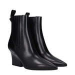 Valentino Garavani Black Leather Ankle Boots VA-9496736760073-EU37/US7