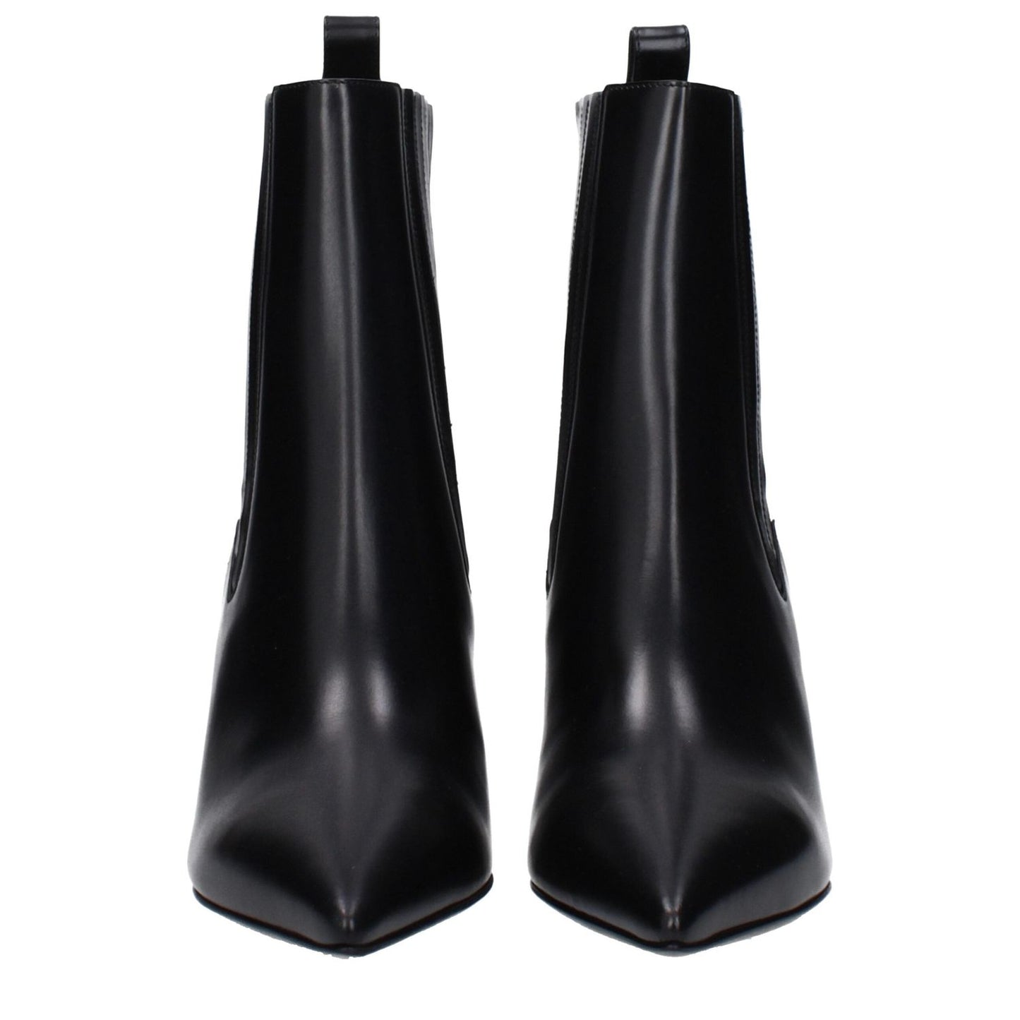 Valentino Garavani Black Leather Ankle Boots VA-9496736760073-EU37/US7