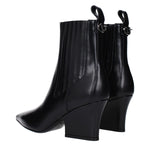 Valentino Garavani Black Leather Ankle Boots VA-9496736760073-EU37/US7