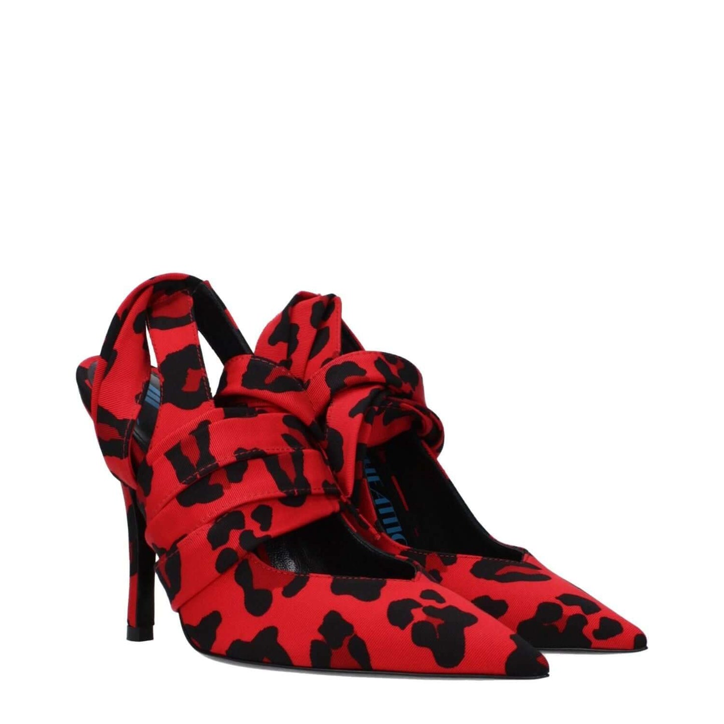 The Attico Red Fabric Pumps