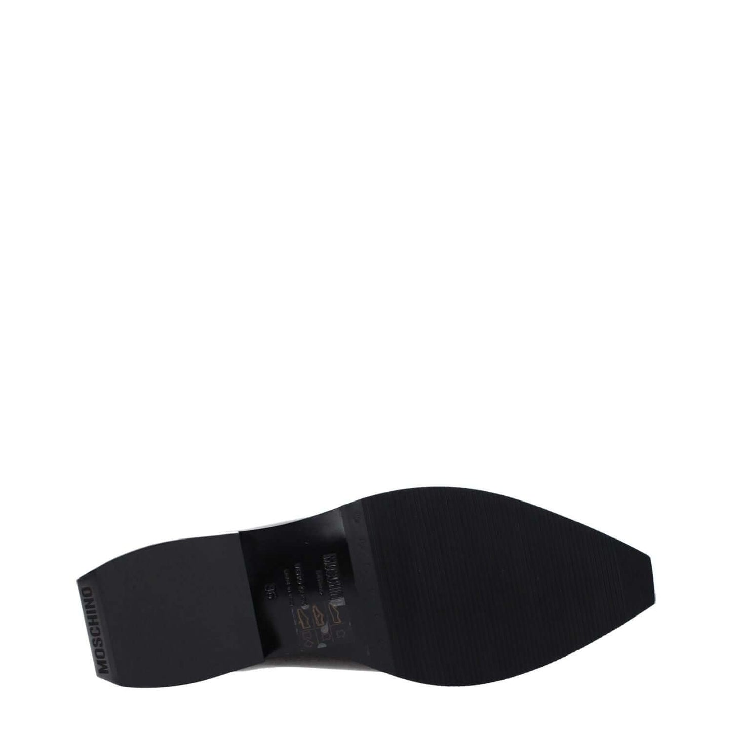 Moschino Black Leather Mules