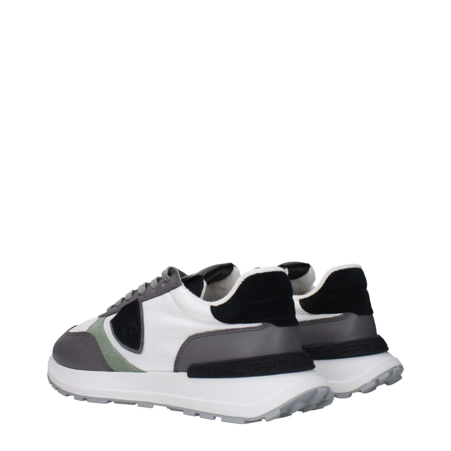 Philippe Model White Fabric Low Top Sneakers