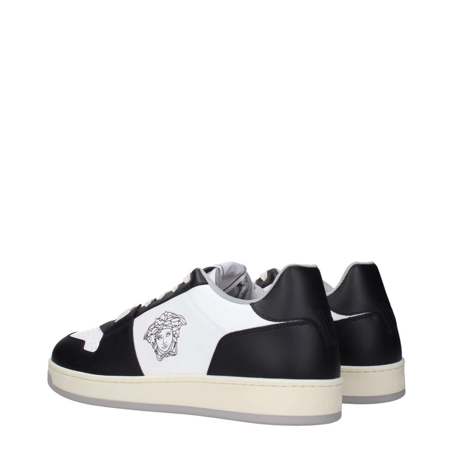Versace White Leather Low Top Sneakers