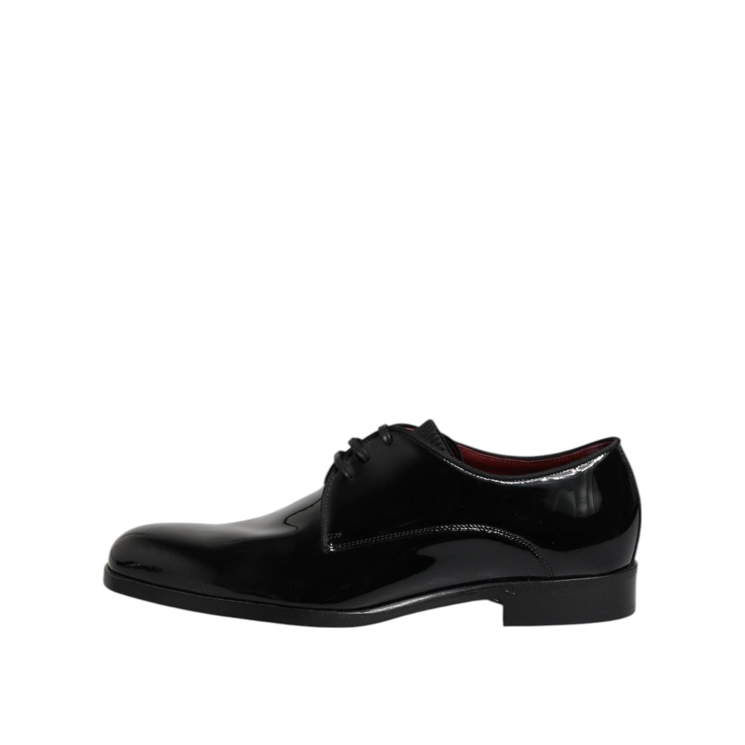 Dolce & Gabbana Black Leather Lace Up Men Derby Formal Shoes