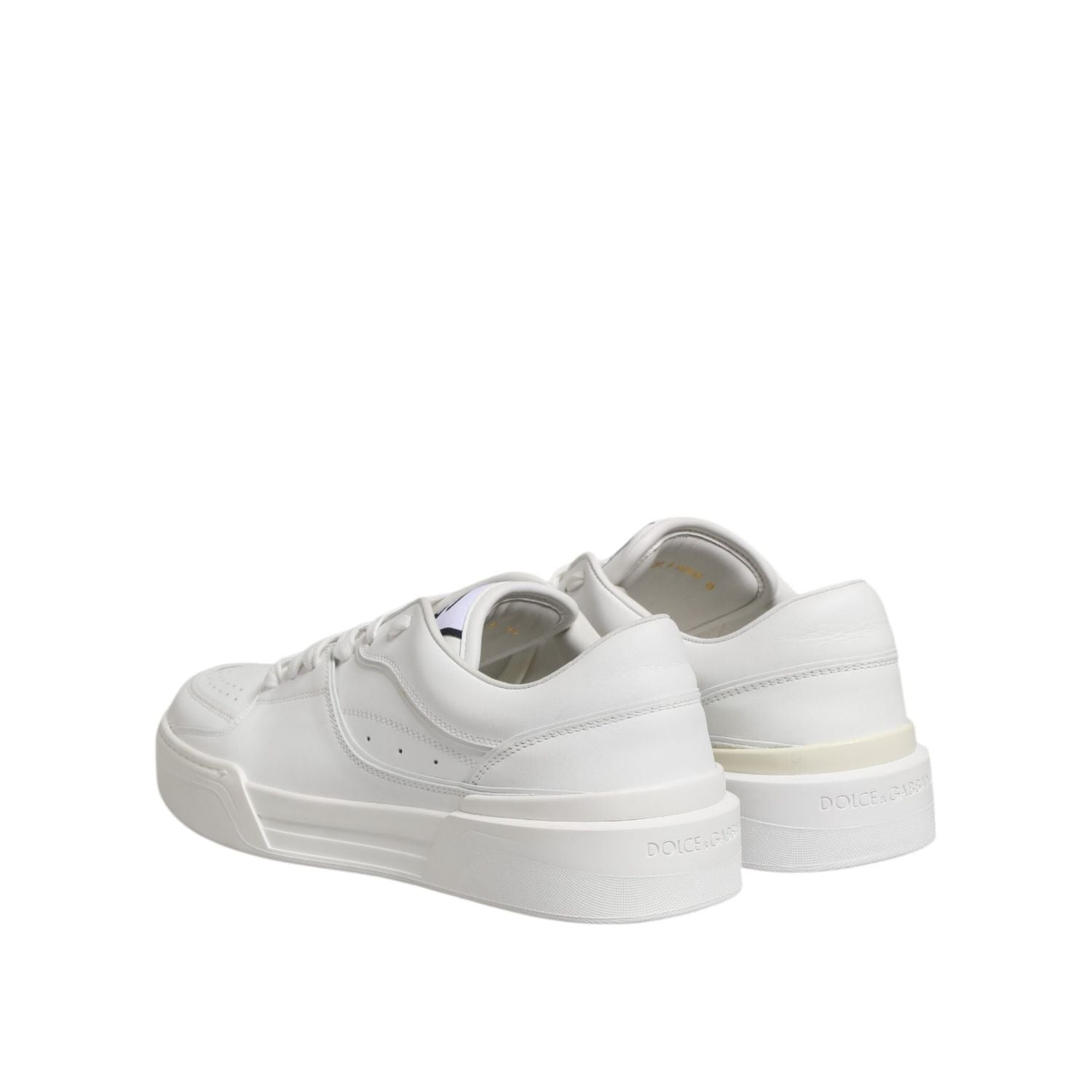 Dolce & Gabbana White Miami Leather Low Top Sneakers Shoes