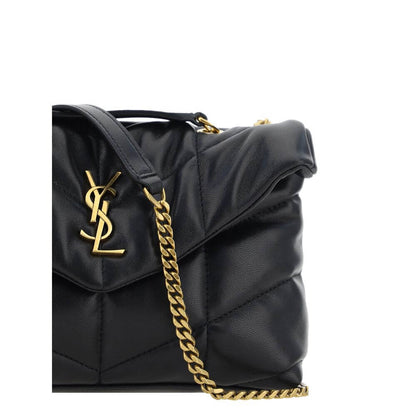 Saint Laurent Black Lamb Ovis Aries Aries Shoulder Bag
