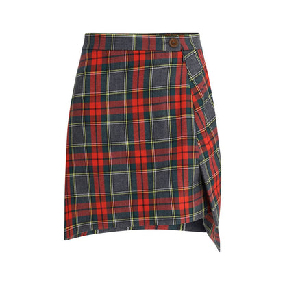 Vivienne Westwood Multicolor Fleece Wool Mini Skirt