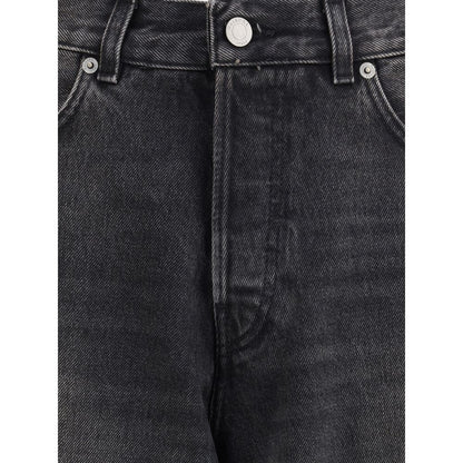 Haikure Black Cotton Relaxed Fit Jeans