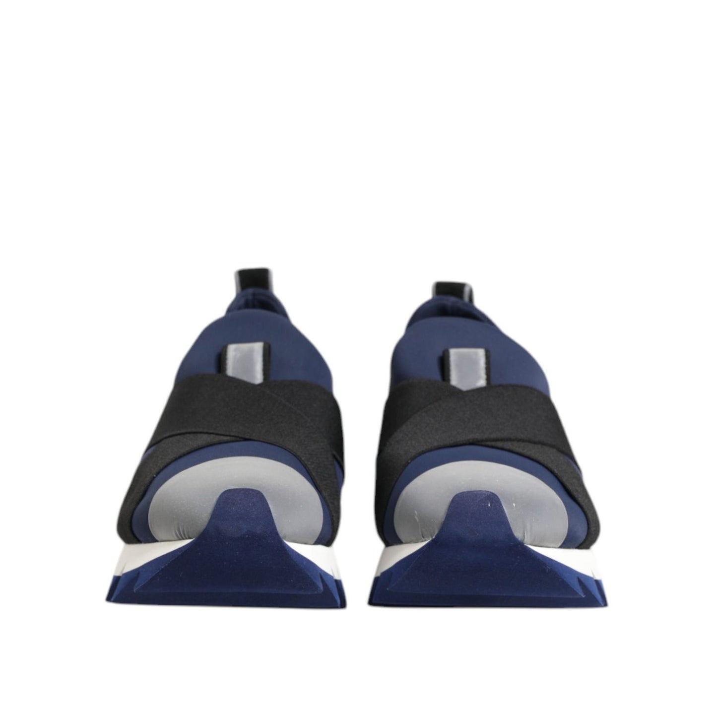 Dolce & Gabbana Blue Black Slip On Low Top Men Sneakers Shoes