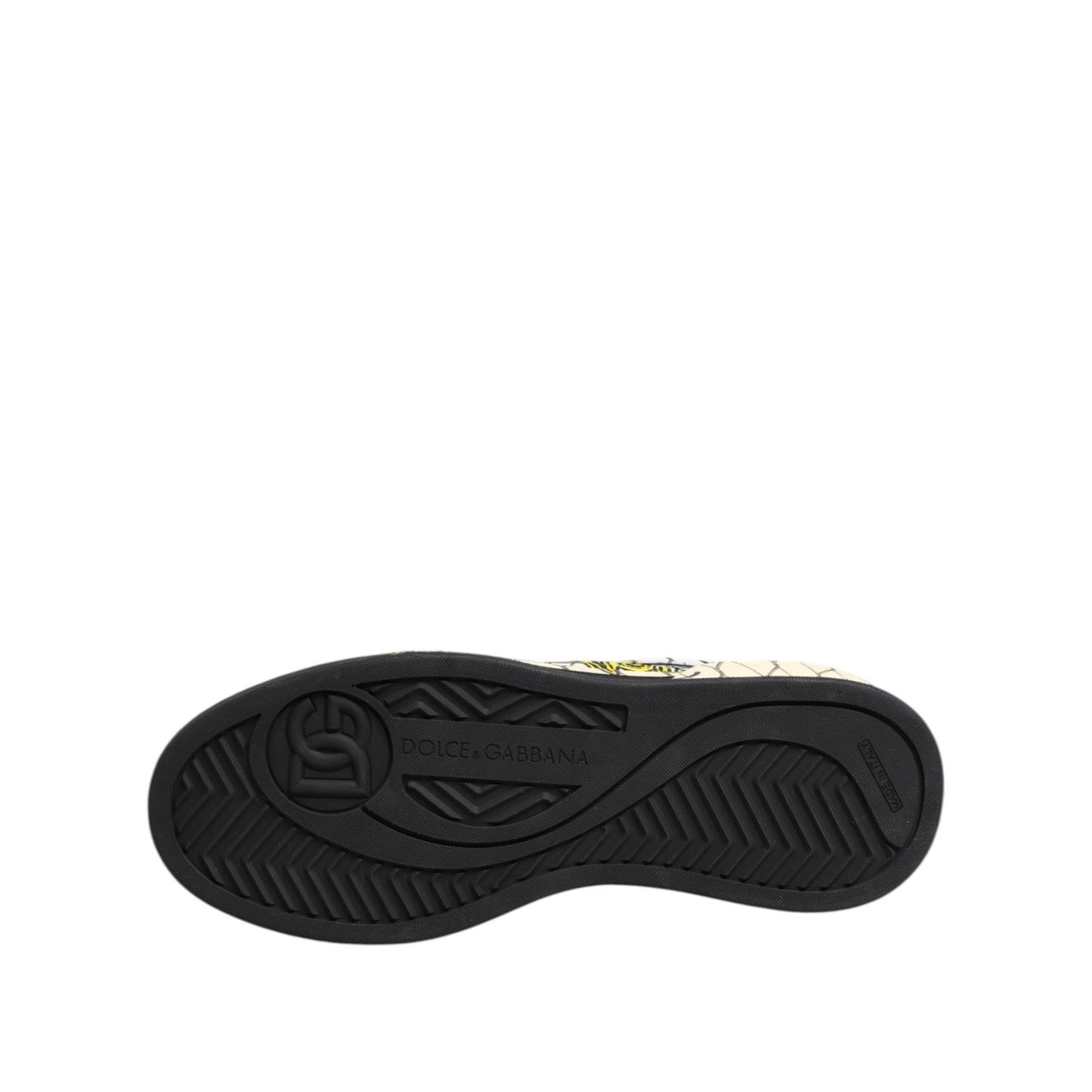 Dolce & Gabbana White Logo Print Low Top Men Sneakers Shoes