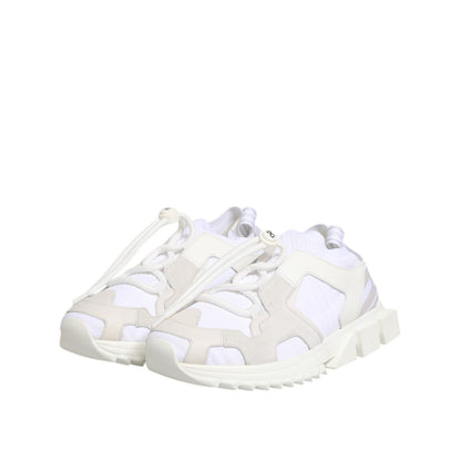 Dolce & Gabbana White Sorrento Low Top Lace Up Sneakers Shoes