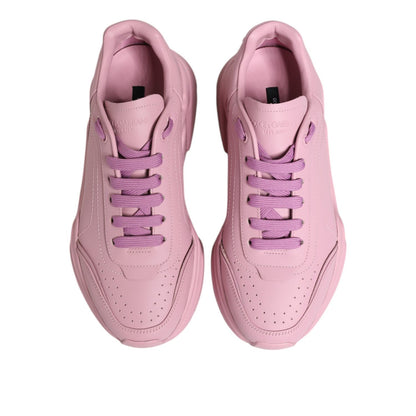 Dolce & Gabbana Pink Leather Daymaster Low Top Sneakers Shoes