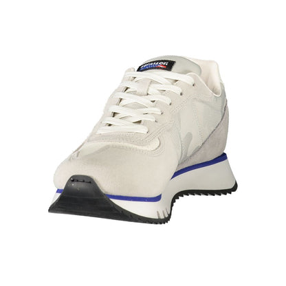Blauer Gray Leather Men Sneaker showcasing stylish design and iconic logo