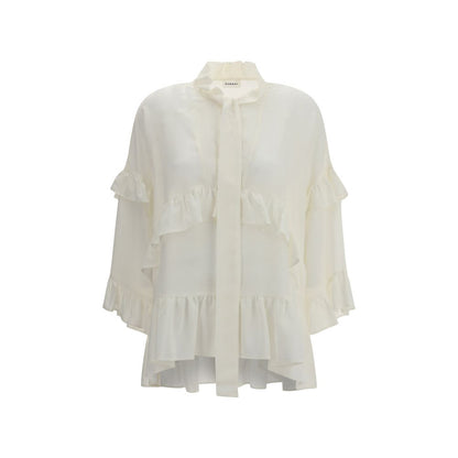 P.A.R.O.S.H. Cream Silk Blouse