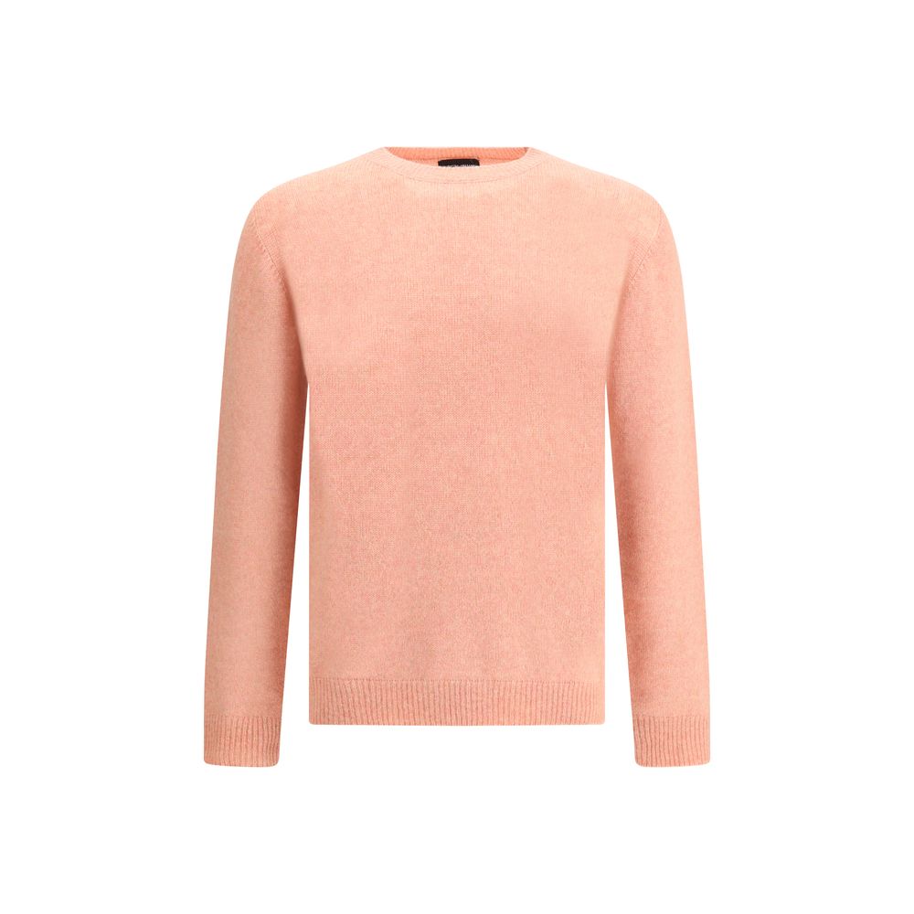 Roberto Collina Multicolor Merino Wool Sweatshirt with ribbed crew neck, hem and cuffs, ideal for a polished everyday look.